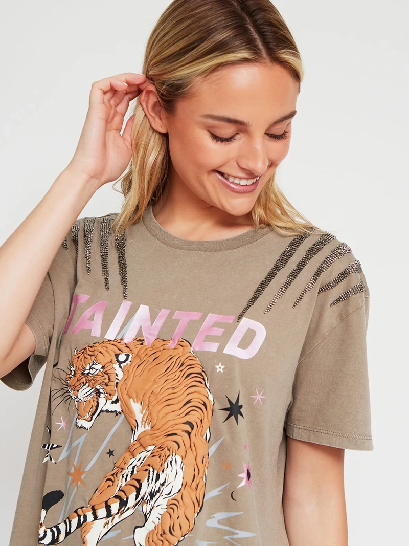 POLERA MUJER BARBADOS ALGODÓN MANGA CORTA BÁSICA - 3