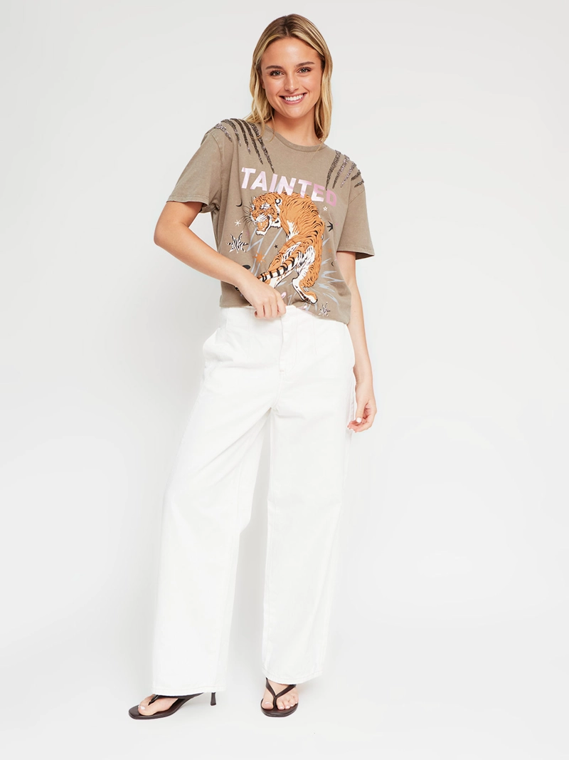 POLERA MUJER BARBADOS ALGODÓN MANGA CORTA BÁSICA - 4
