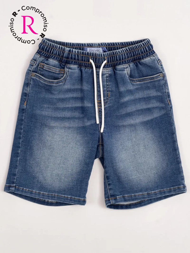 SHORT NIÑO HARVEST ALGODÓN DENIM - 3