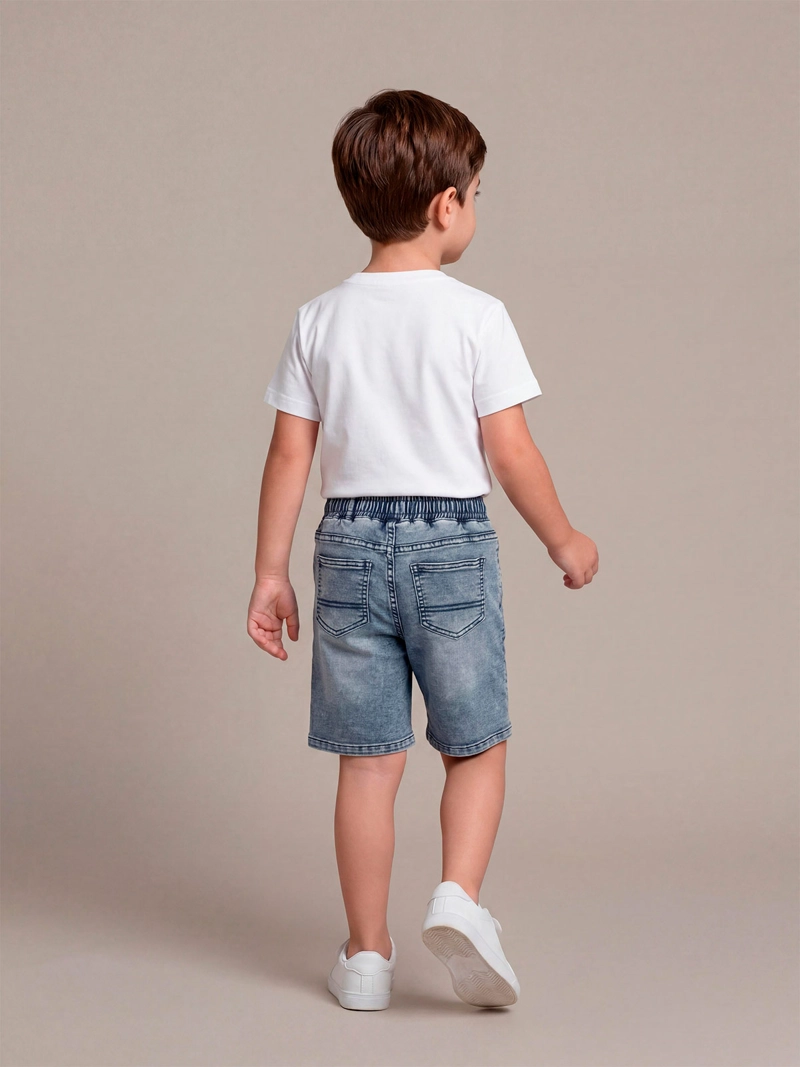 SHORT NIÑO HARVEST ALGODÓN DENIM - 2