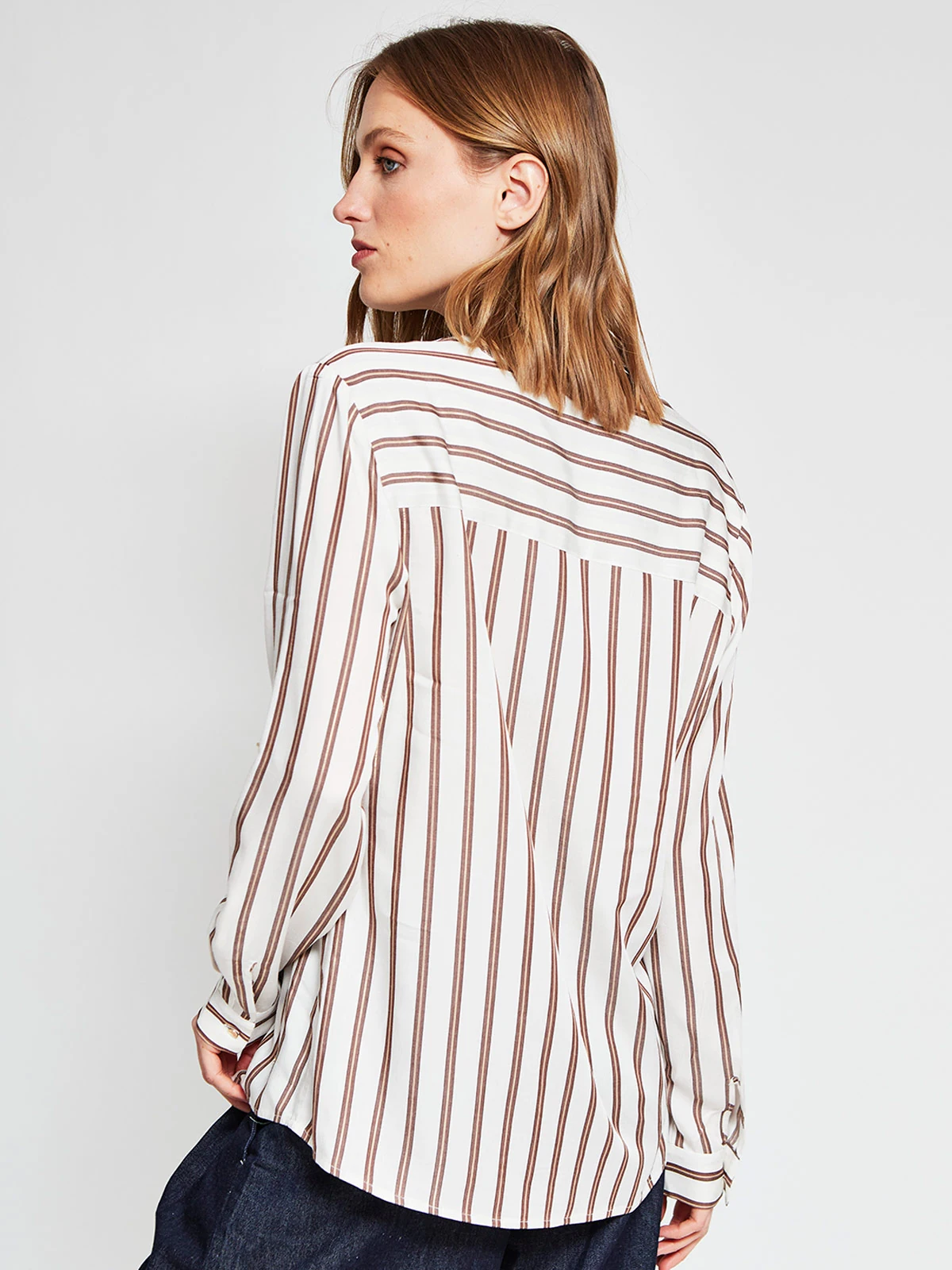 BLUSA MUJER CACHAREL CUELLO MAO MANGA LARGA ESTAMPADA - 3