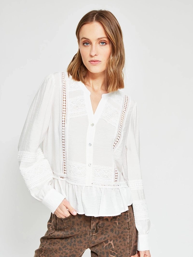 BLUSA MUJER TATIENNE MANGA LARGA VUELOS - 2