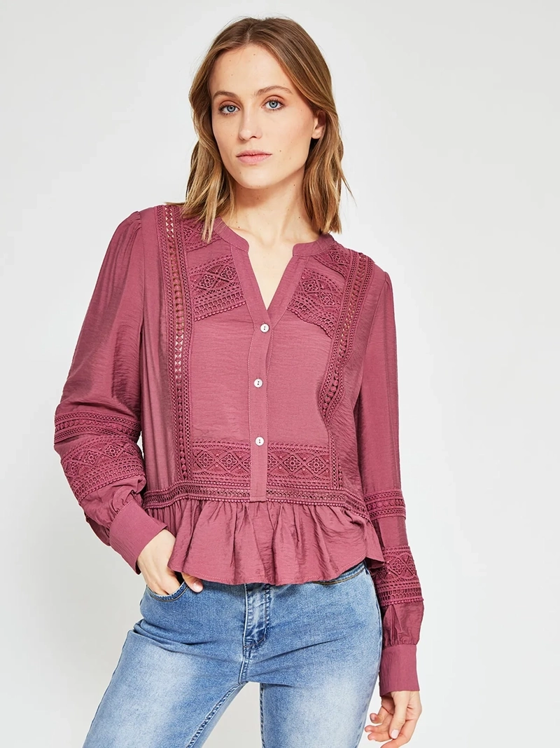 BLUSA MUJER TATIENNE MANGA LARGA VUELOS - 2