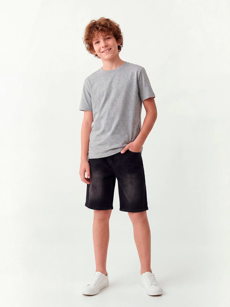 SHORT NIÑO CLOUDBREAK ALGODÓN DENIM - 1