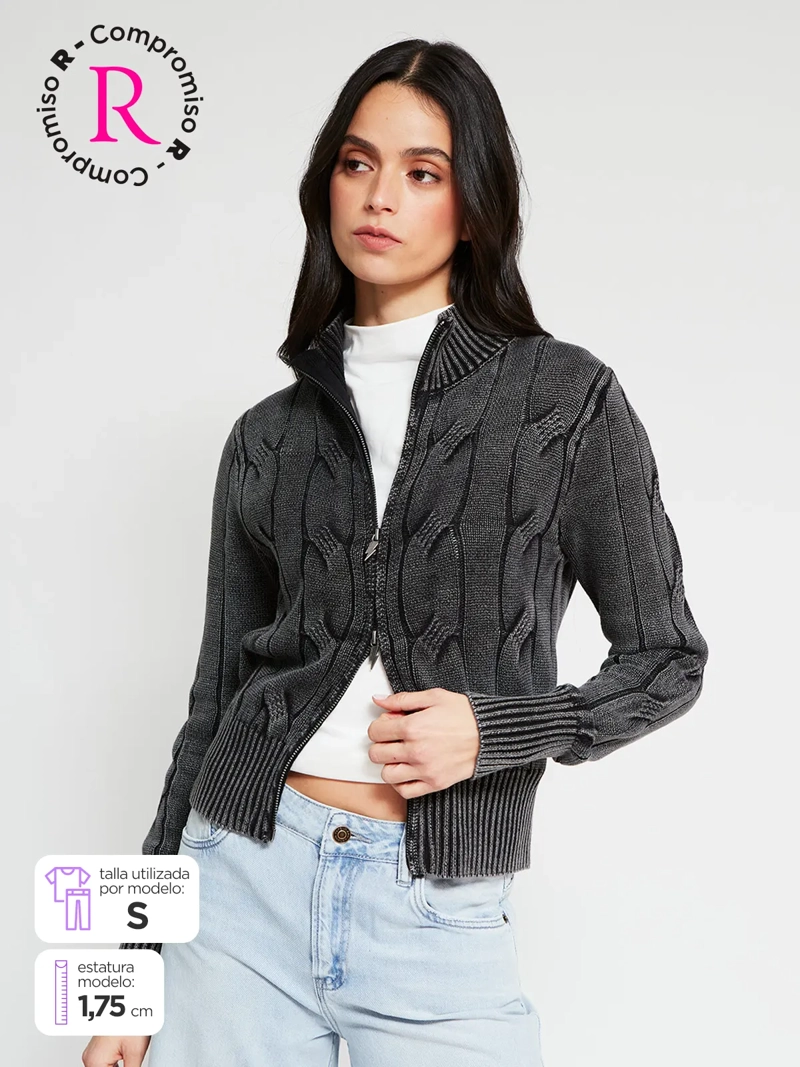 CHALECO MUJER BARBADOS ALGODÓN FULL ZIPPER