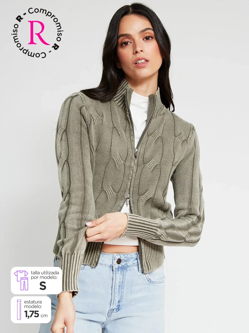 CHALECO MUJER BARBADOS ALGODÓN FULL ZIPPER