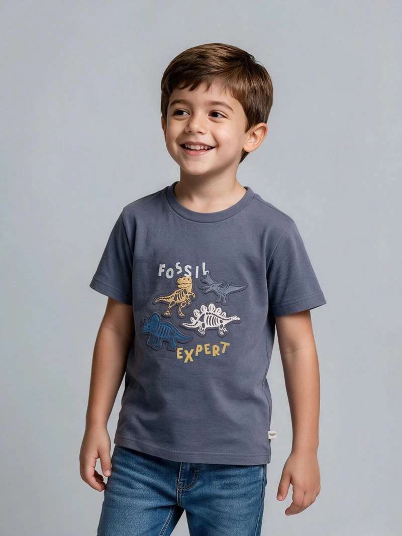 POLERA NIÑO HARVEST ALGODÓN MANGA CORTA - 1