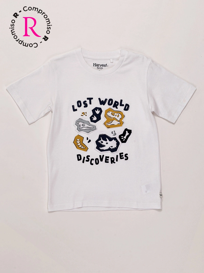 POLERA NIÑO HARVEST ALGODÓN MANGA CORTA - 3