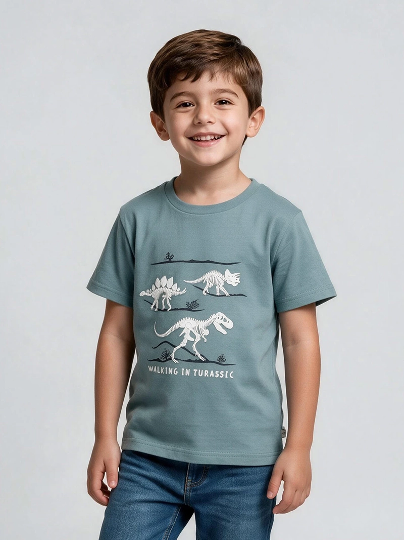 POLERA NIÑO HARVEST ALGODÓN MANGA CORTA