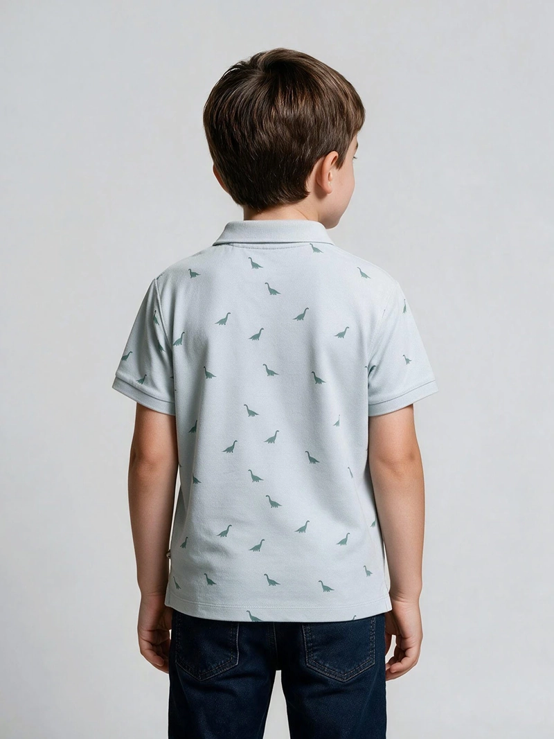 POLERA NIÑO HARVEST ALGODÓN MANGA CORTA PIQUÉ - 2