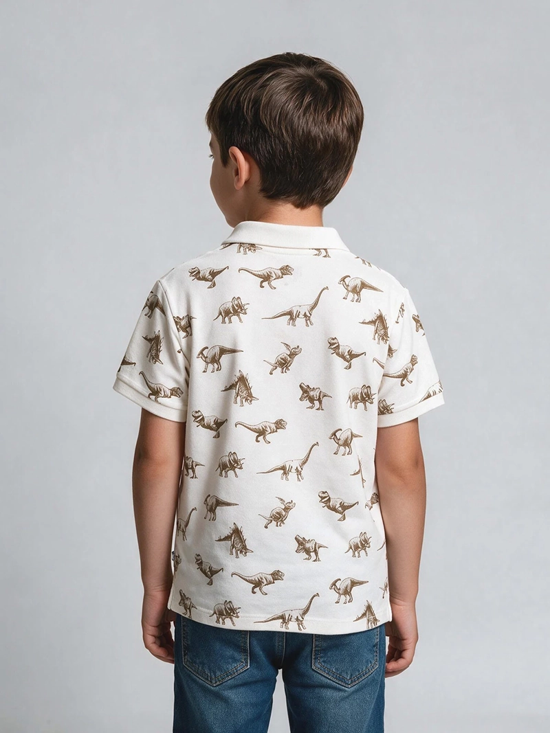 POLERA NIÑO HARVEST ALGODÓN MANGA CORTA PIQUÉ - 2