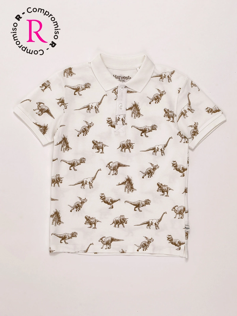 POLERA NIÑO HARVEST ALGODÓN MANGA CORTA PIQUÉ - 3