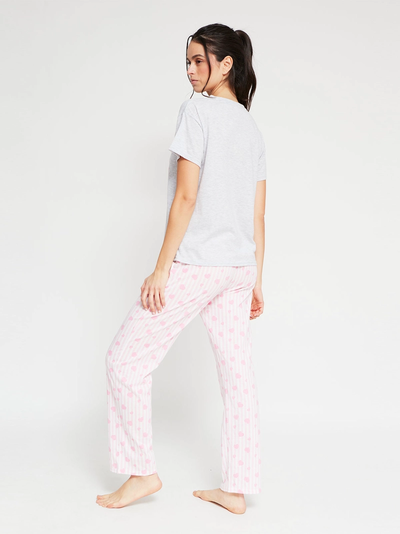 PIJAMA MUJER SNOOPY RECTO GRIS CLARO - 2