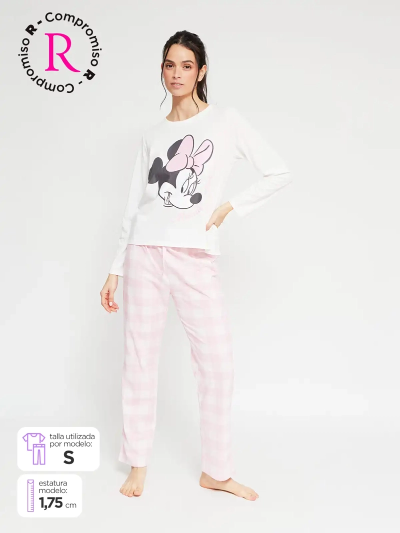 PIJAMA MUJER MINNIE RECTO BLANCO - 1