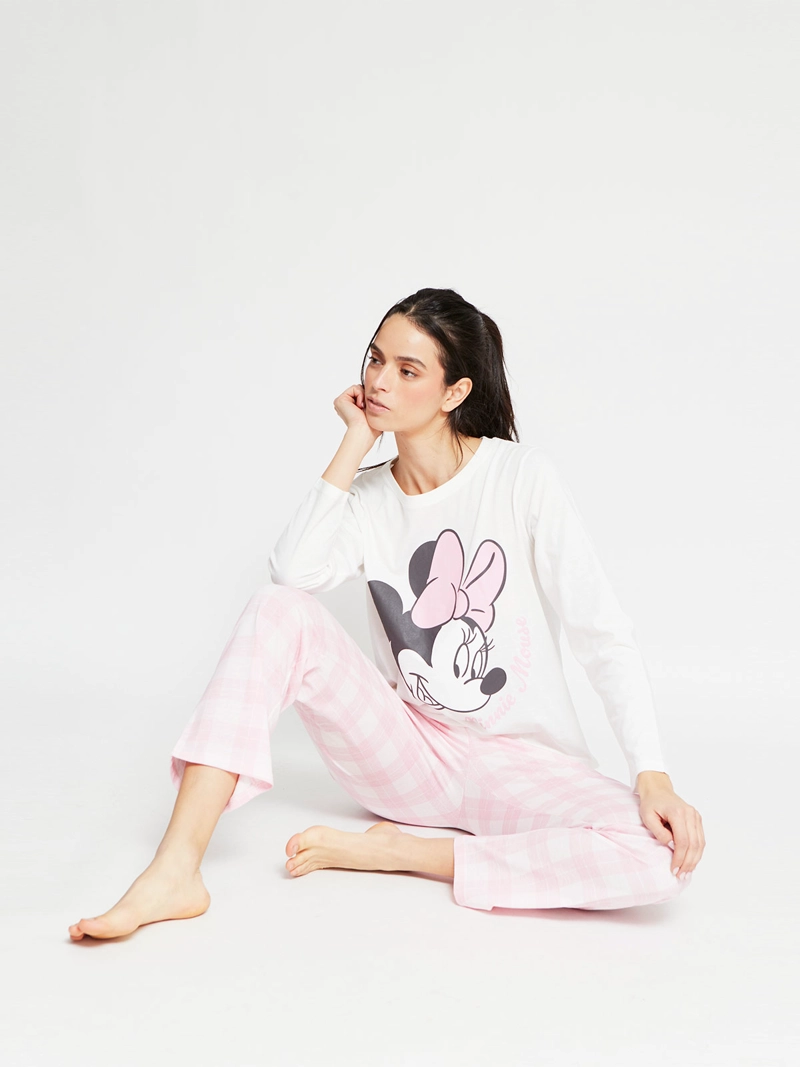 PIJAMA MUJER MINNIE RECTO BLANCO - 4