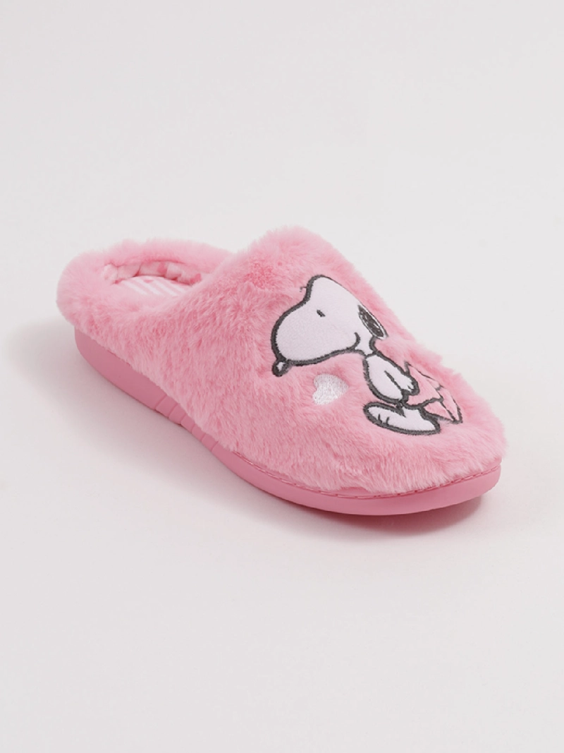 PANTUFLA MUJER SNOOPY ROSADA - 3
