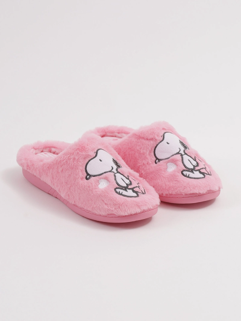 PANTUFLA MUJER SNOOPY ROSADA - 4