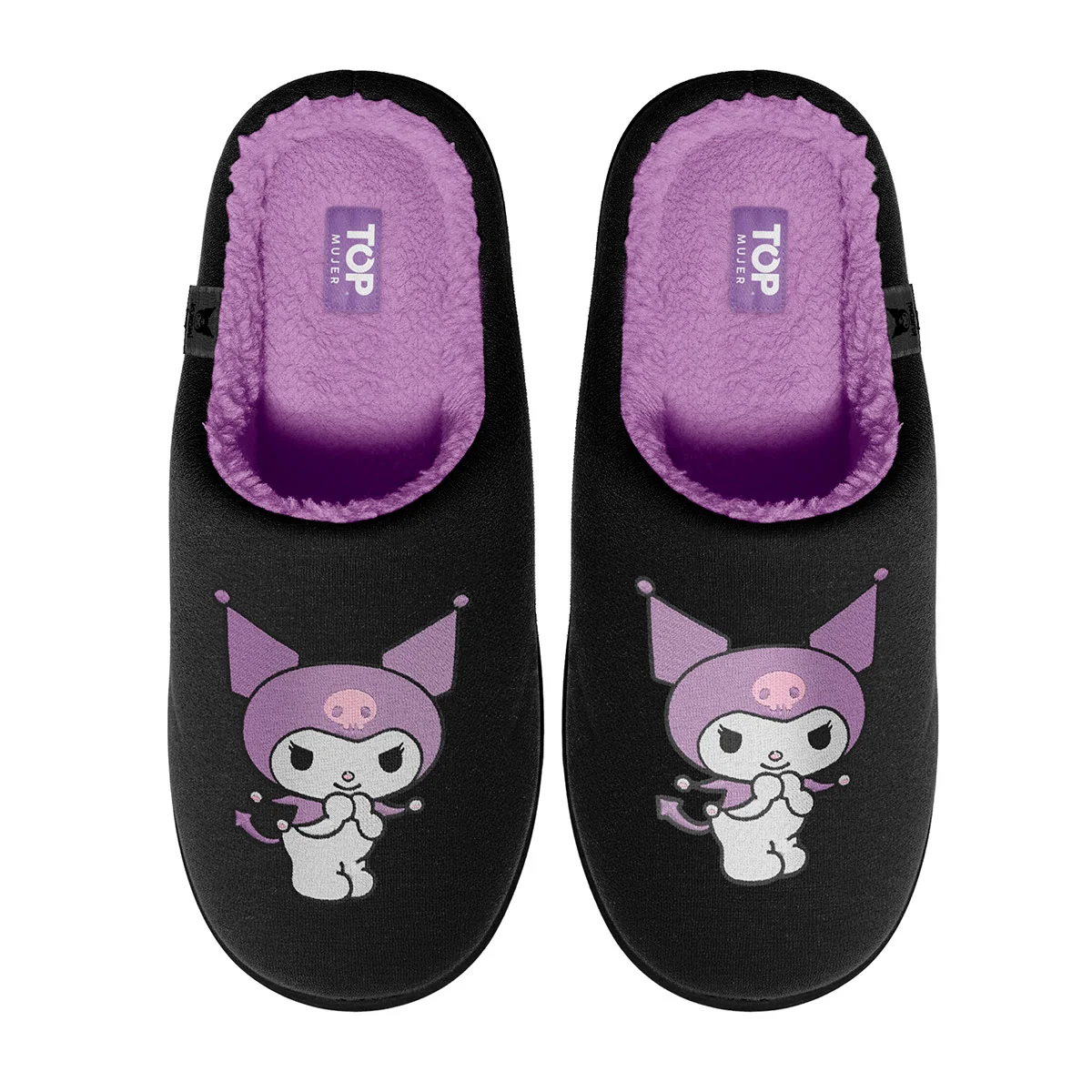 PANTUFLA MUJER TOP NEGRO