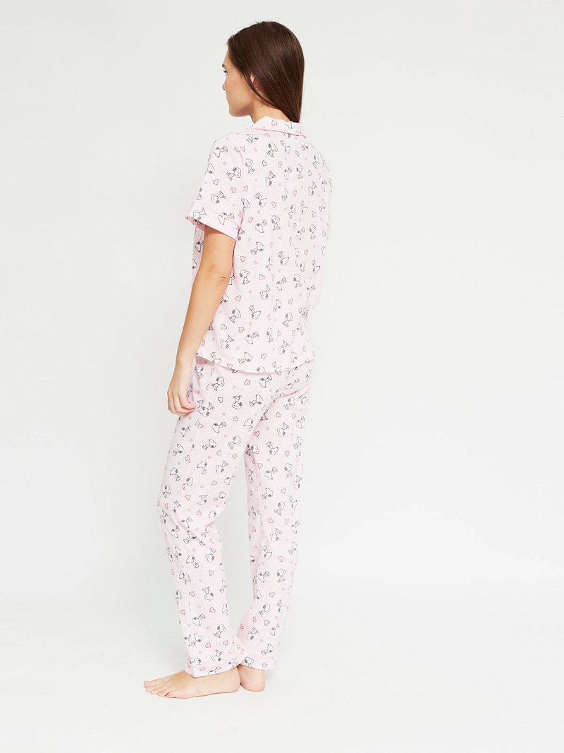 PIJAMA MUJER SNOOPY CAMISERO MANGA CORTA - 2