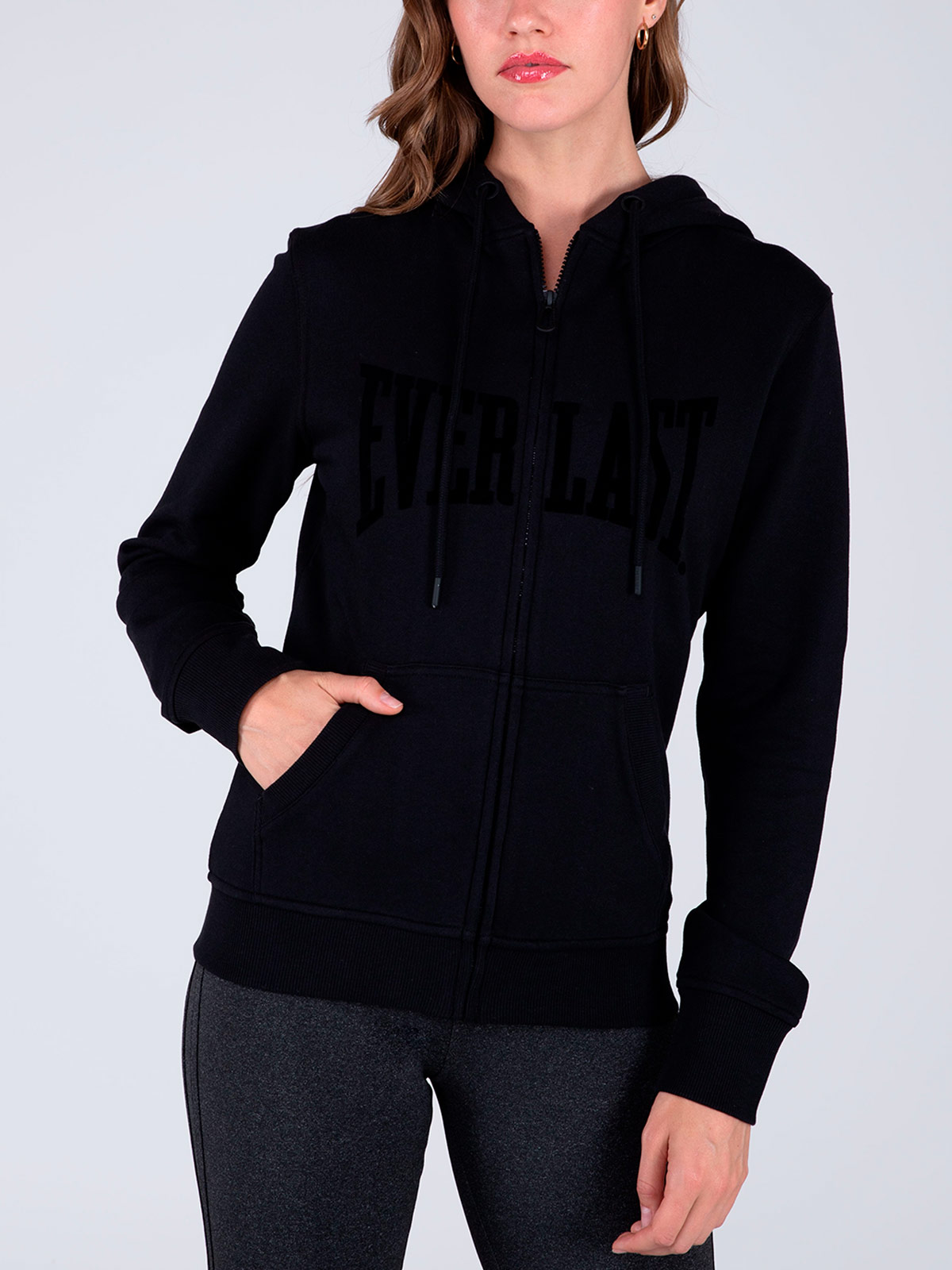 EVERLAST POLERON MUJER EVERLAST ALGODÓN CON GORRO