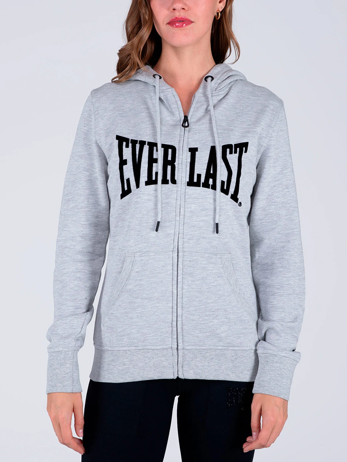 POLERON MUJER EVERLAST ALGODÓN CON GORRO - 1