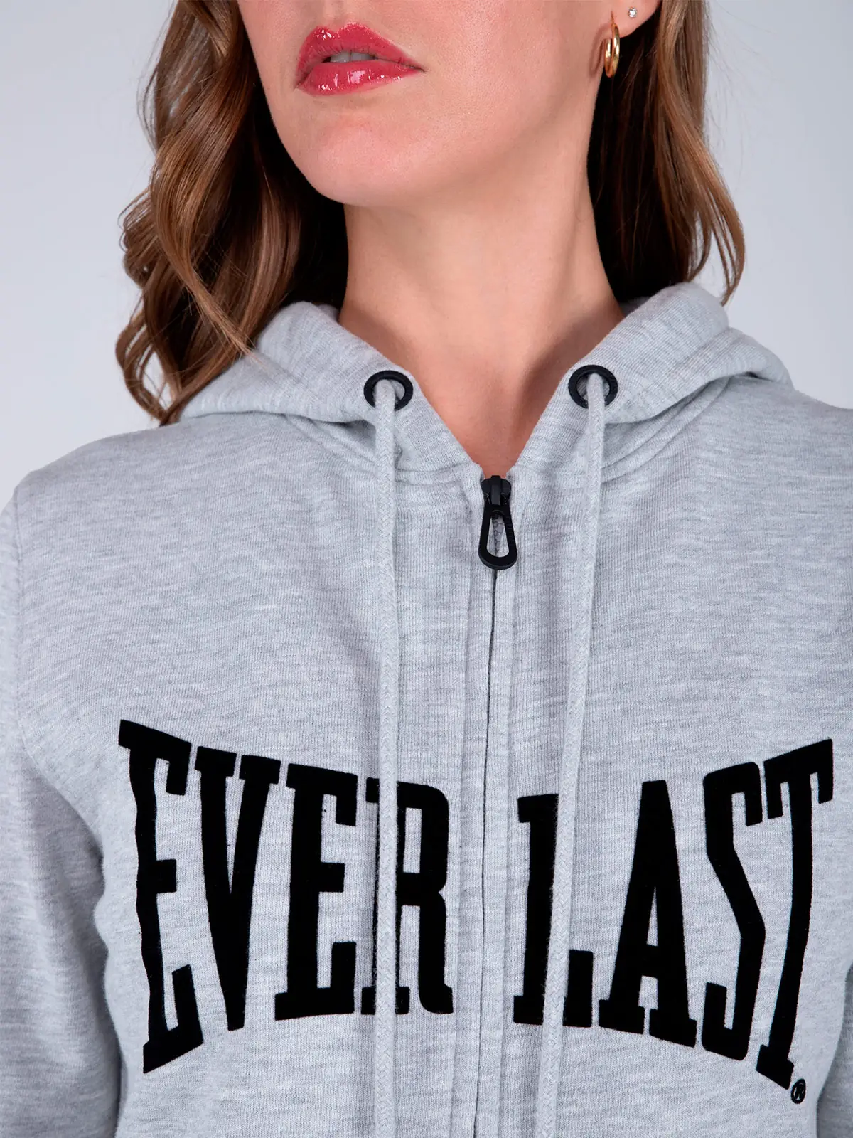 POLERON MUJER EVERLAST ALGODÓN CON GORRO - 3