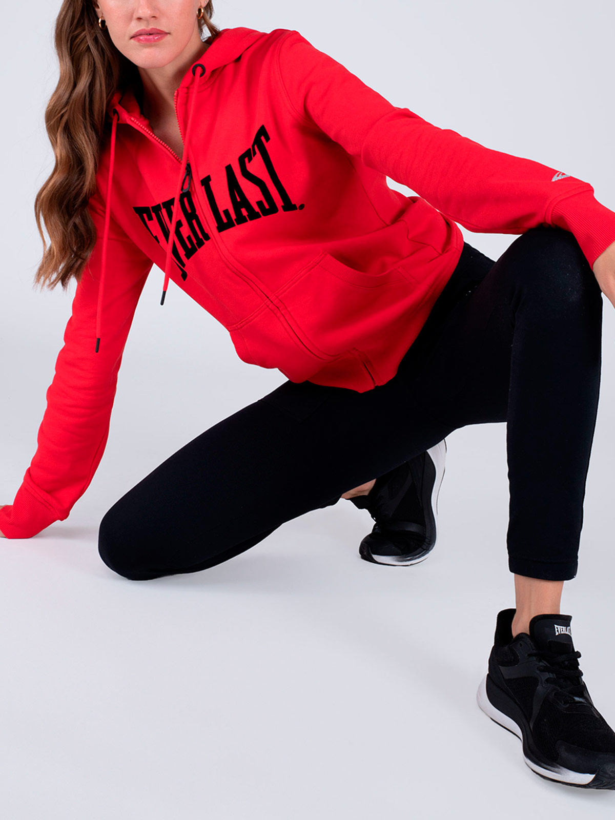 POLERON MUJER EVERLAST ALGODÓN CON GORRO - 5