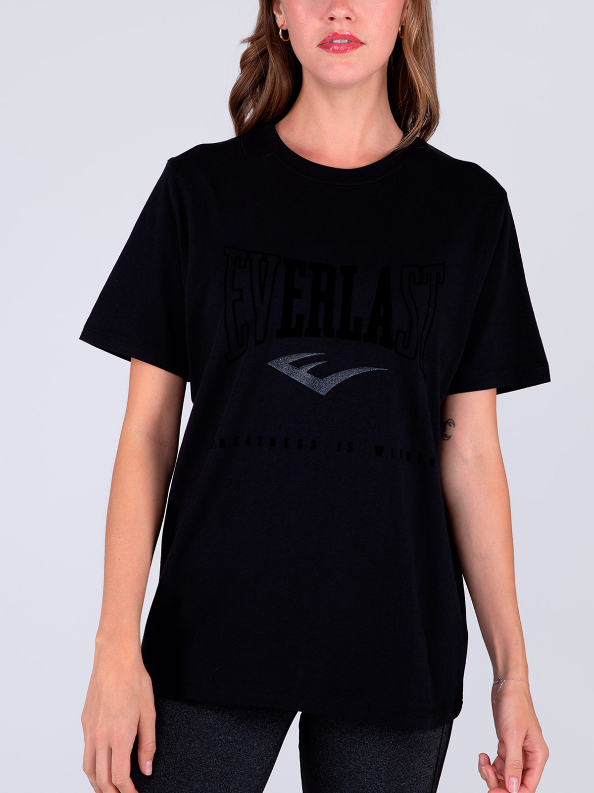 EVERLAST POLERA MUJER EVERLAST ALGODÓN MANGA CORTA