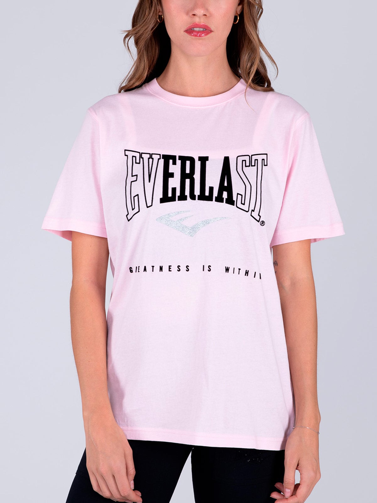 POLERA MUJER EVERLAST ALGODÓN MANGA CORTA - 1