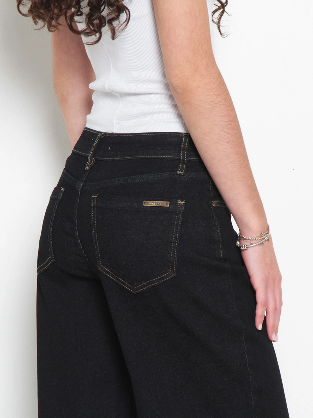 JEANS MUJER WADOS ALGODÓN WIDE LEG TIRO MEDIO - 5