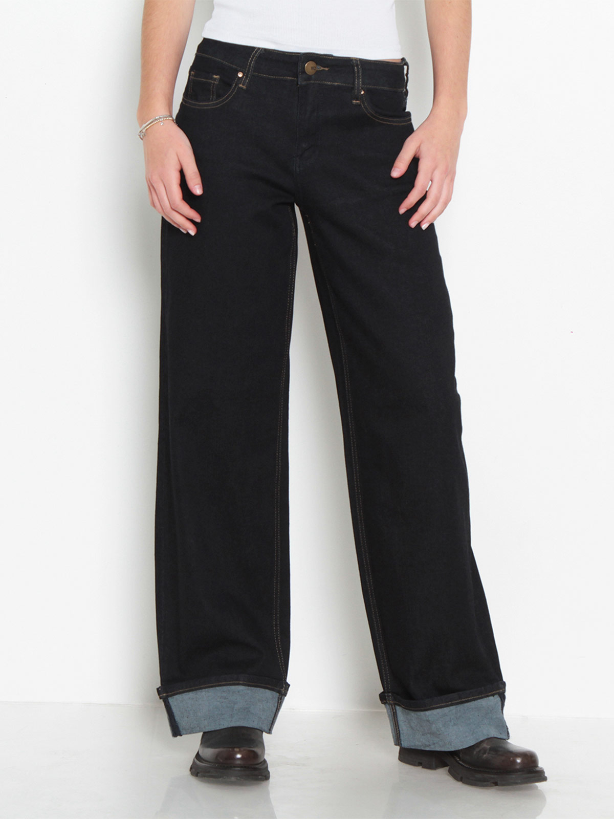 JEANS MUJER WADOS ALGODÓN WIDE LEG TIRO MEDIO - 2