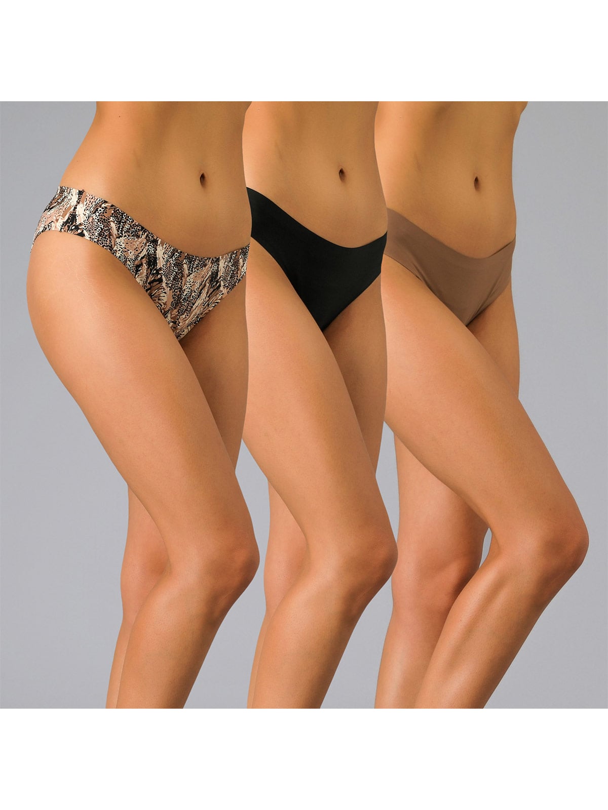 PACK 3 CALZONES BIKINI FLORES MICROPRINT BONDED - 1