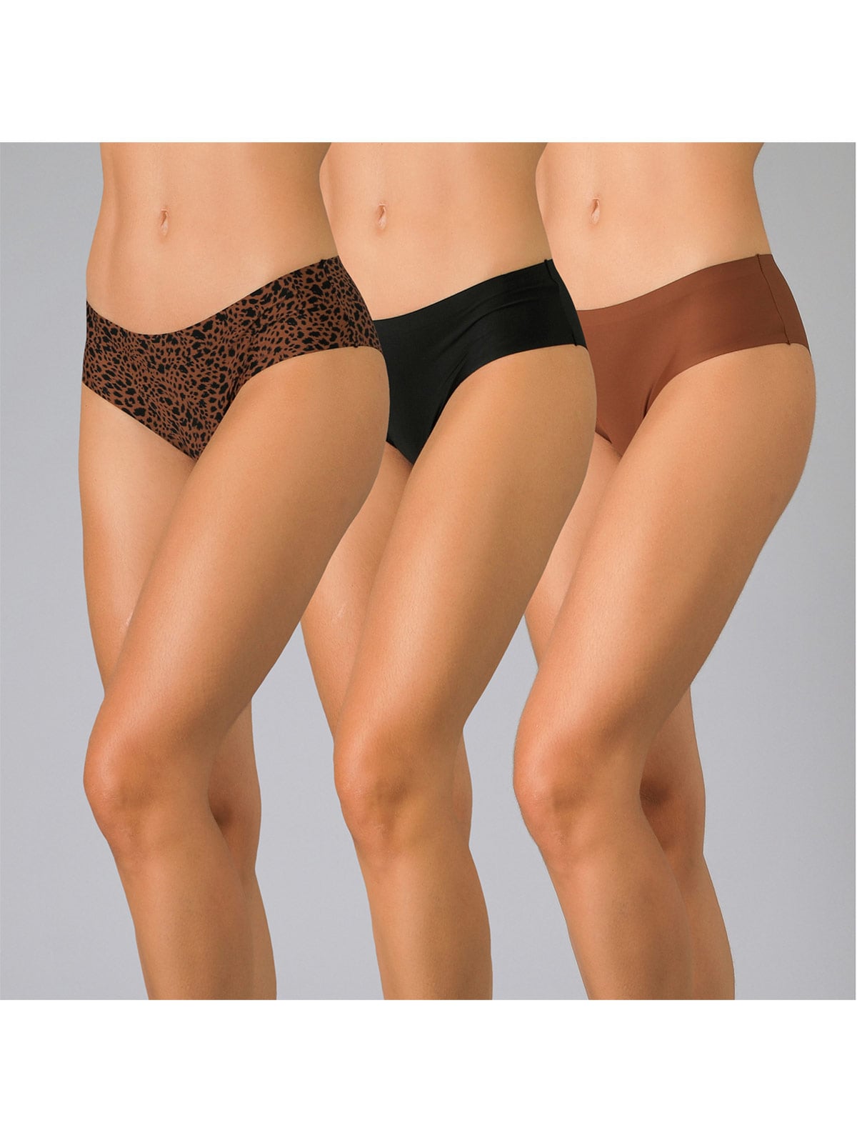 PACK 3 CALZONES PANTALETA FLORES MICROPRINT BONDED - 1