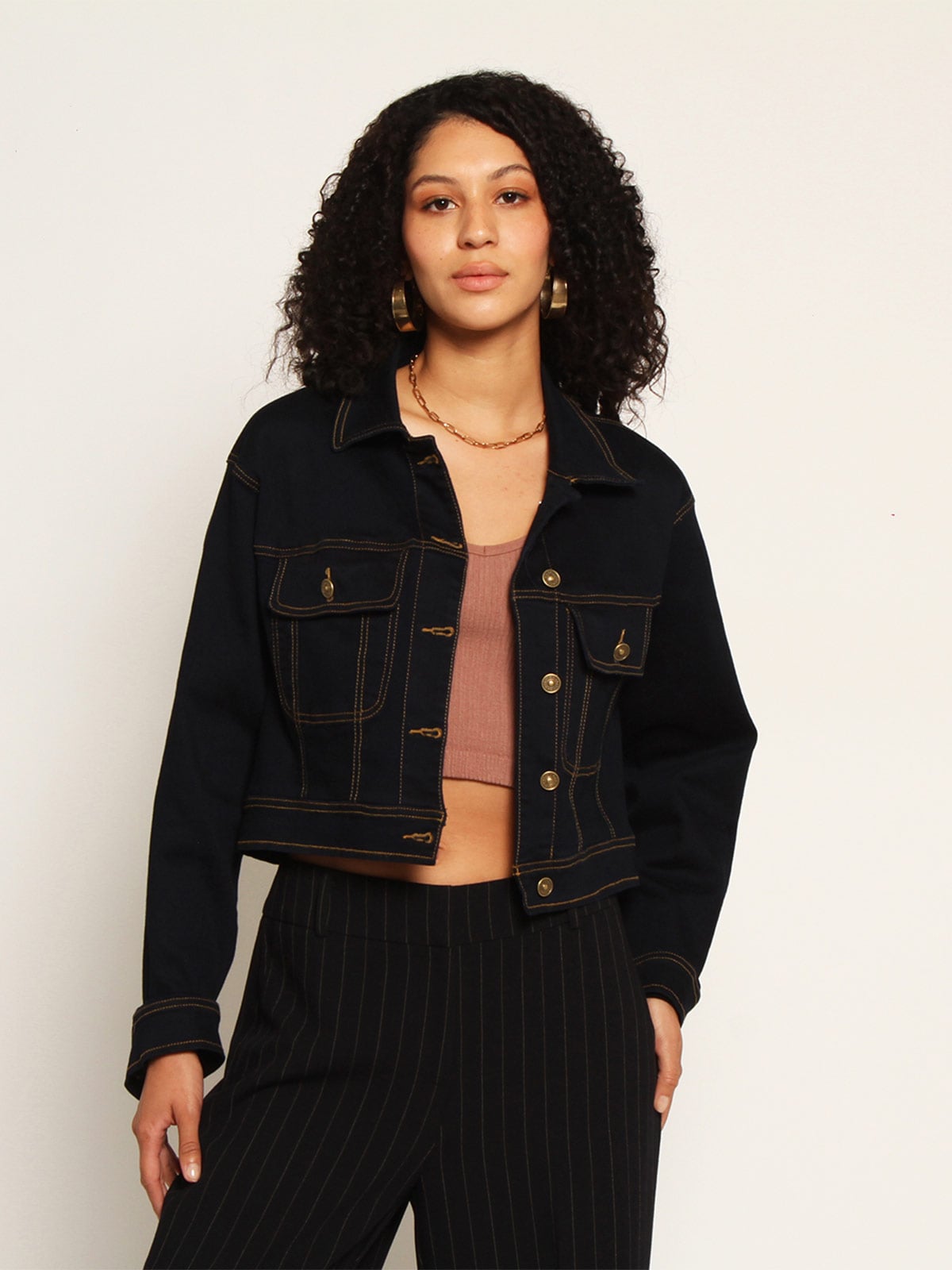 CHAQUETA MUJER WADOS ALGODÓN MANGA LARGA DENIM BOLSILLOS - 2