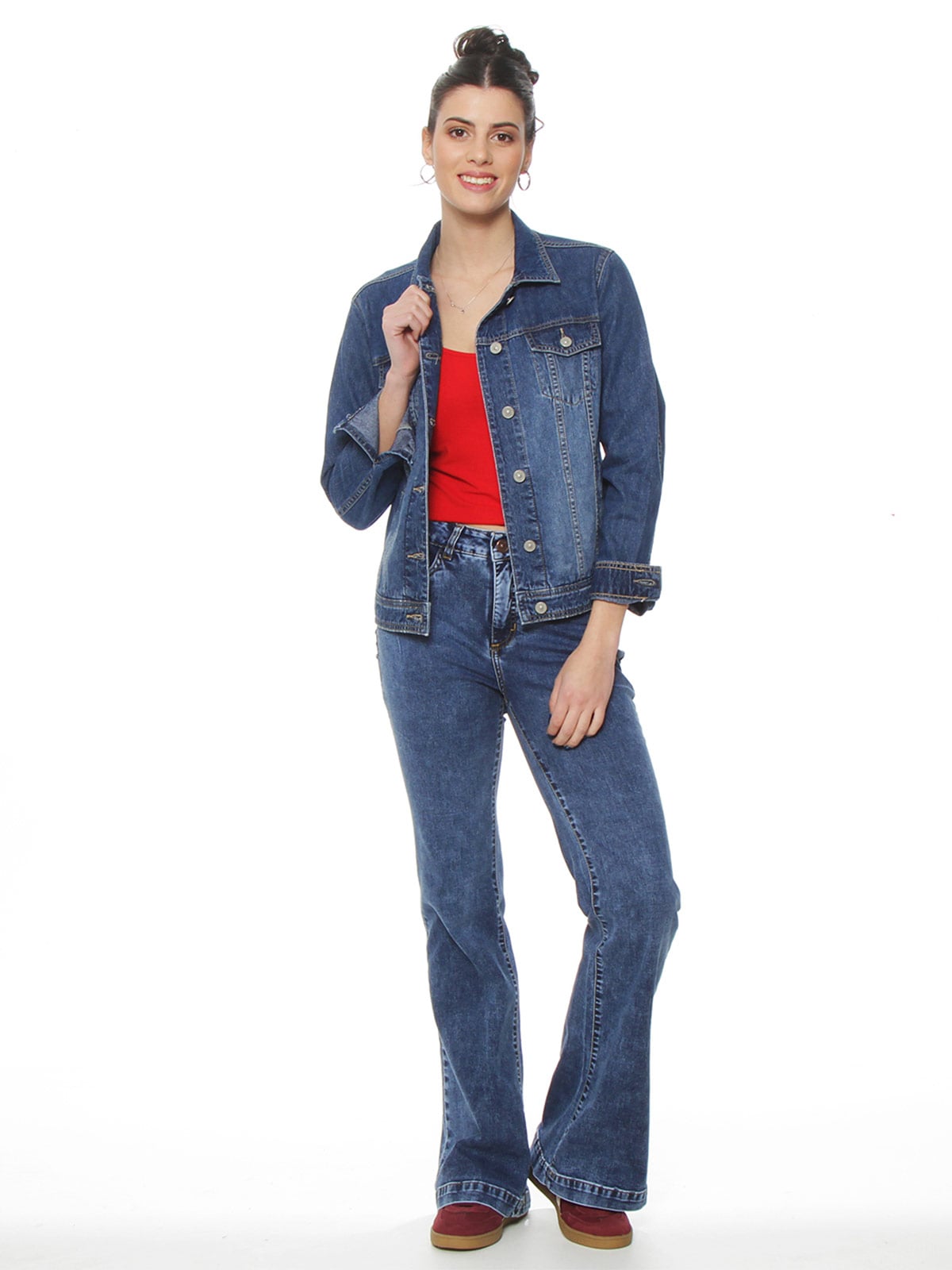 CHAQUETA MUJER WADOS ALGODÓN MANGA LARGA DENIM ABOTONADA - 1