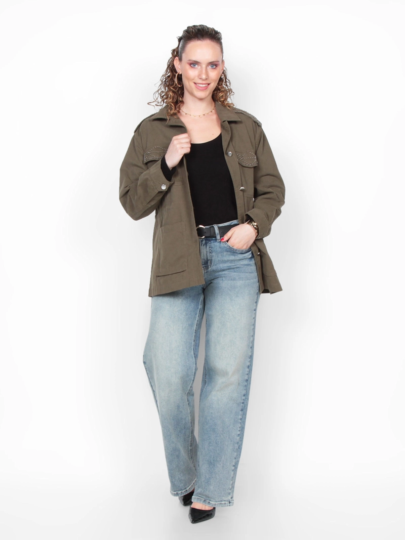 CHAQUETA MUJER WADOS ALGODÓN MANGA LARGA ABOTONADA - 3