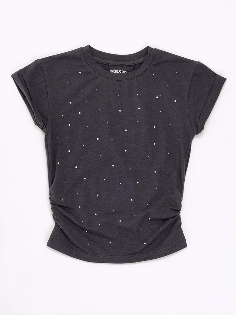POLERA NIÑA INDEX TEEN MANGA CORTA RECOGIDO