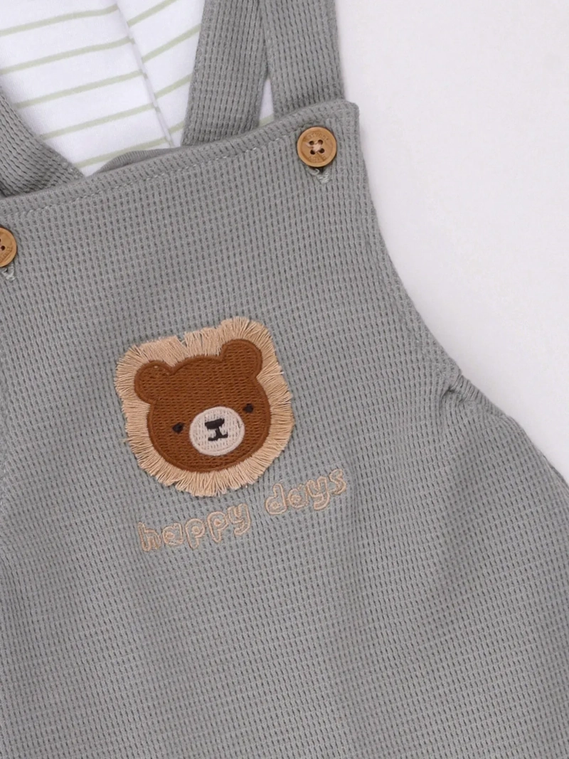 CONJUNTO BEBÉ NIÑO BABY HARVEST JARDINERA BOLSILLO CON PARCHE Y BODY - 4