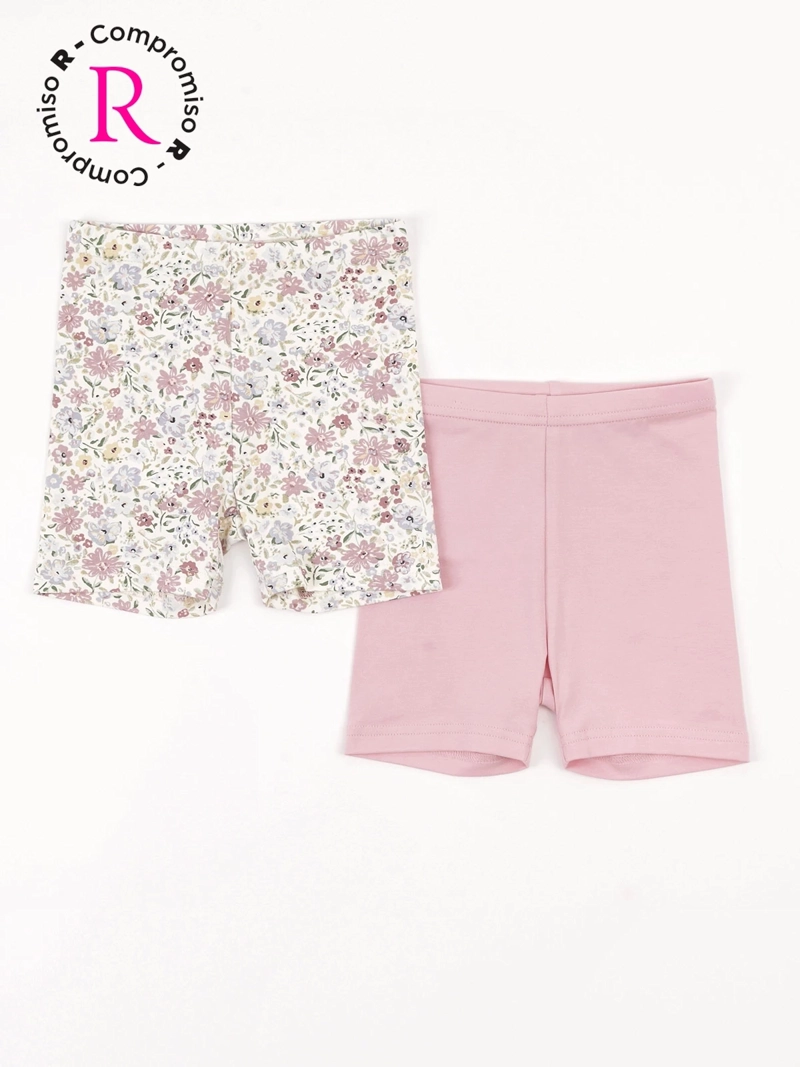 PACK X2 CALZA NIÑA BABY HARVEST ALGODÓN LISA Y ESTAMPADA - 1