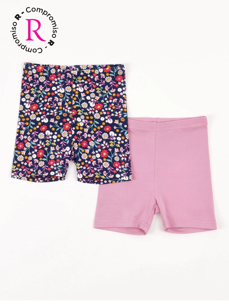 PACK X2 CALZA NIÑA BABY HARVEST ALGODÓN LISA Y ESTAMPADA - 1