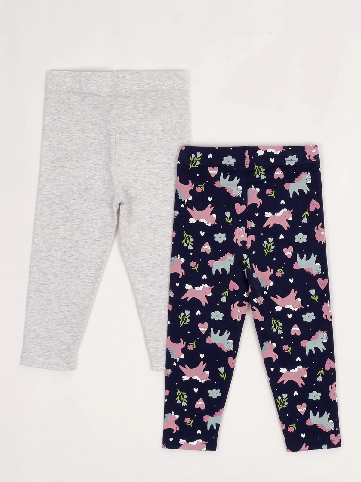 PACK X2 CALZA NIÑA BABY HARVEST ALGODÓN LISA Y ESTAMPADA - 2