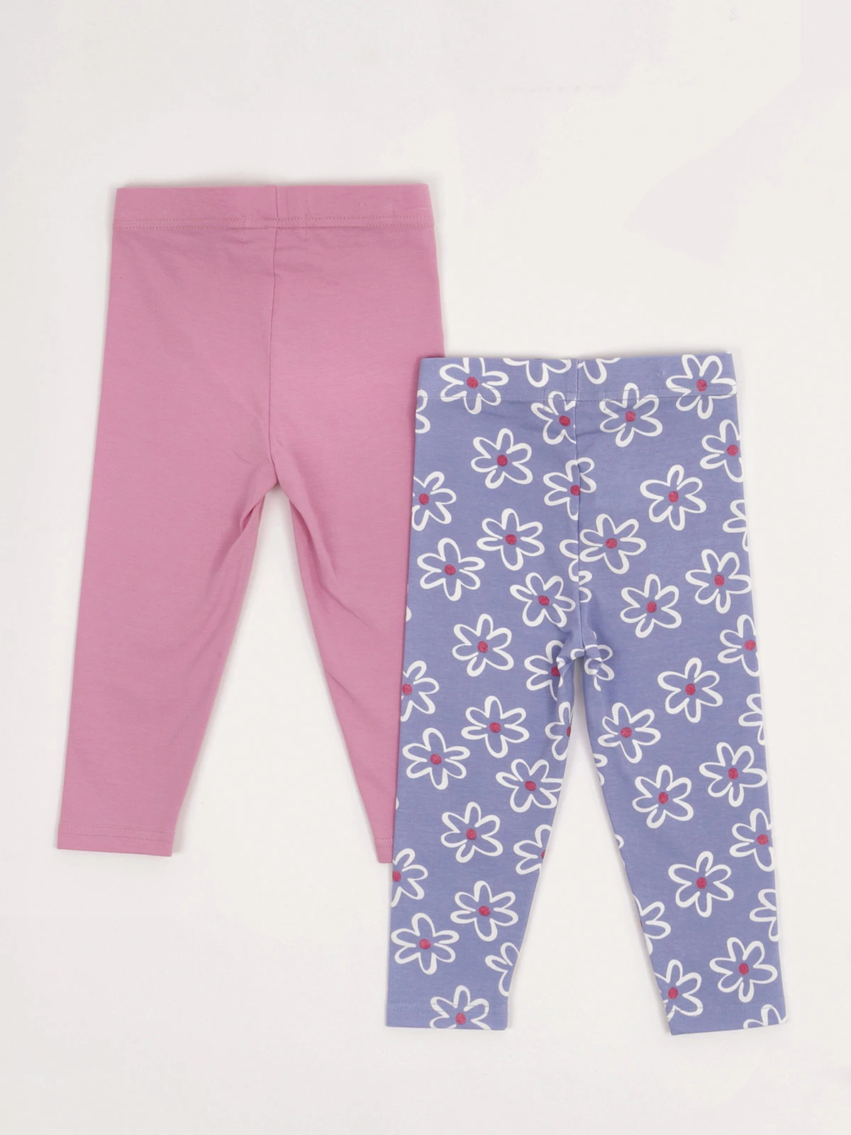 PACK X2 CALZA NIÑA BABY HARVEST ALGODÓN LISA Y ESTAMPADA - 2