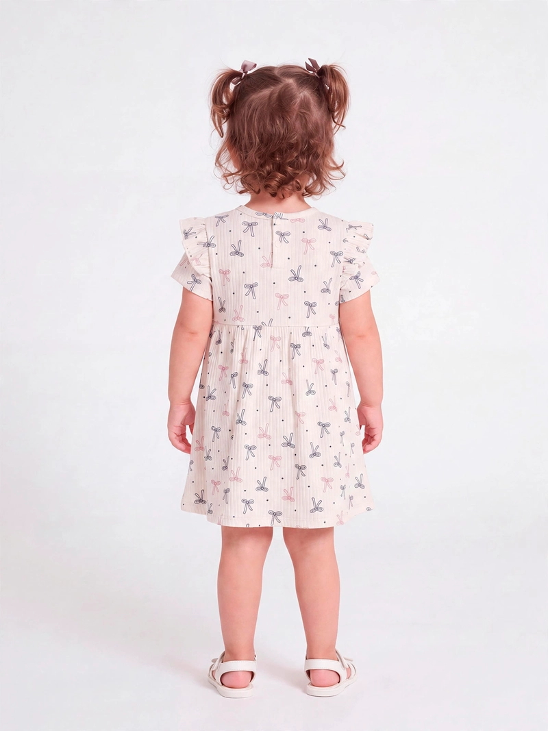 VESTIDO NIÑA BABY HARVEST ALGODÓN MANGA CORTA RIB - 2