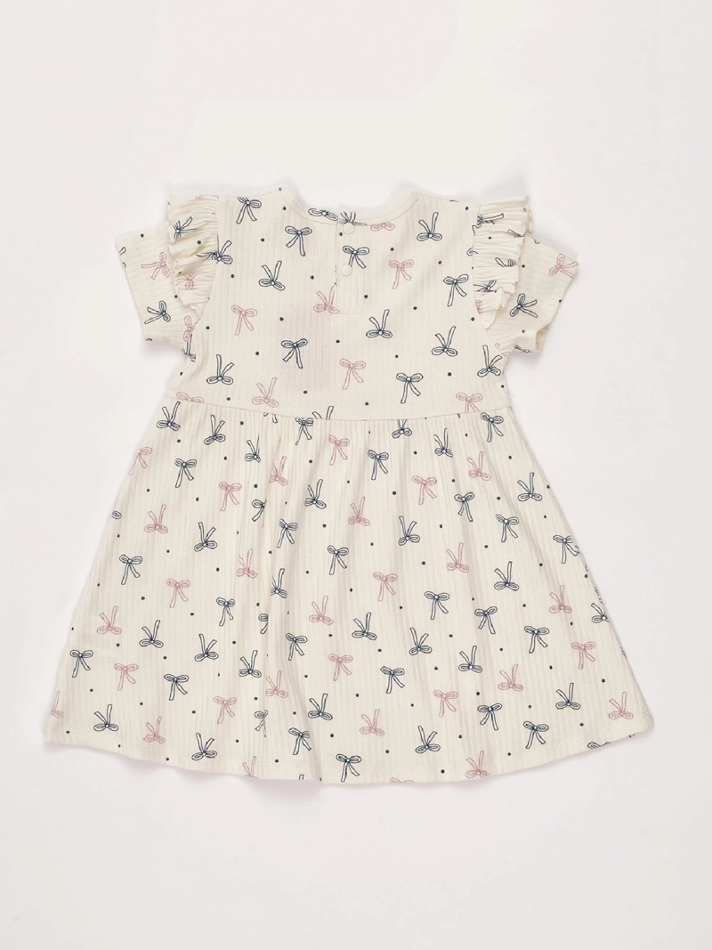 VESTIDO NIÑA BABY HARVEST ALGODÓN MANGA CORTA RIB - 4