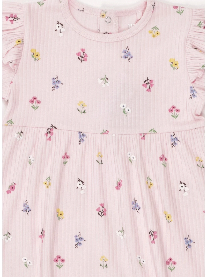 VESTIDO NIÑA BABY HARVEST ALGODÓN MANGA CORTA RIB - 5