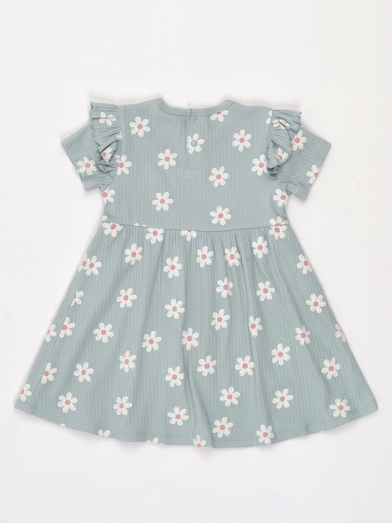 VESTIDO NIÑA BABY HARVEST ALGODÓN MANGA CORTA RIB - 4