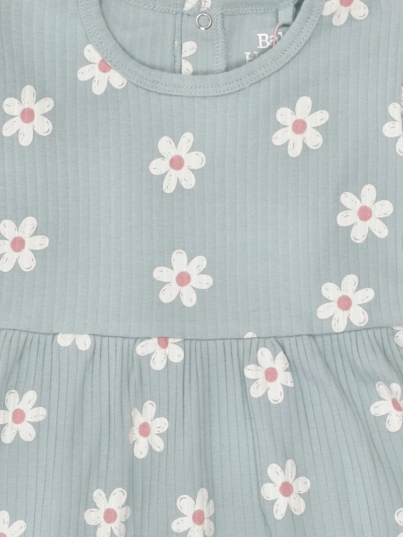 VESTIDO NIÑA BABY HARVEST ALGODÓN MANGA CORTA RIB - 3