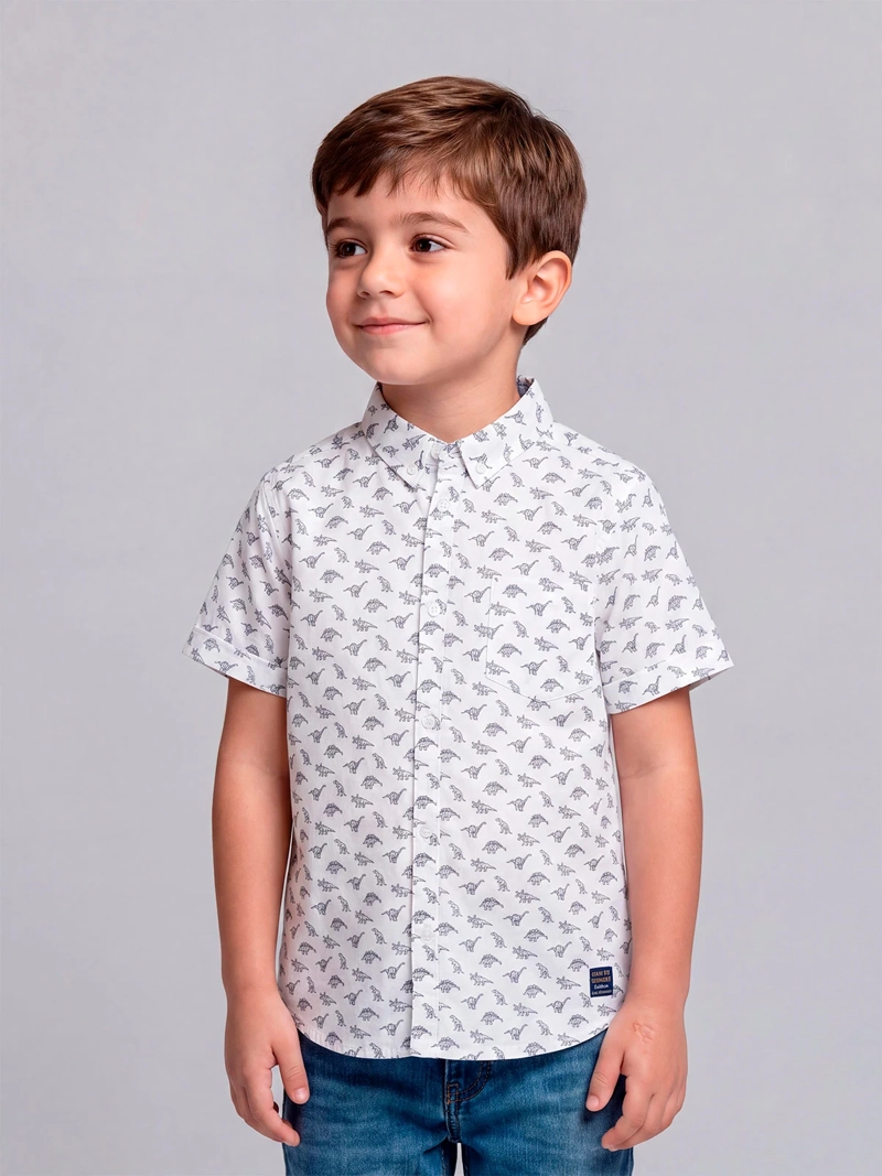 CAMISA NIÑO HARVEST ALGODÓN MANGA CORTA - 1