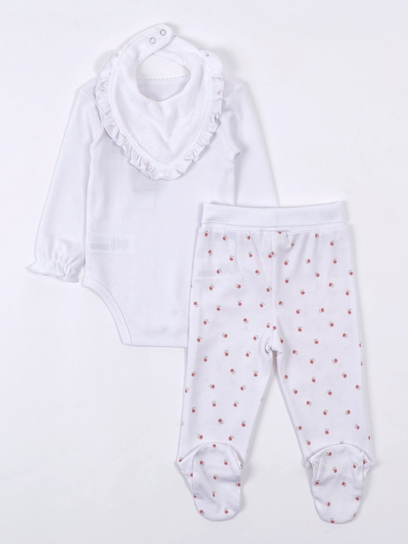 CONJUNTO NIÑA BABY HARVEST 3 PIEZAS GORRITO BODY Y PATITAS - 2