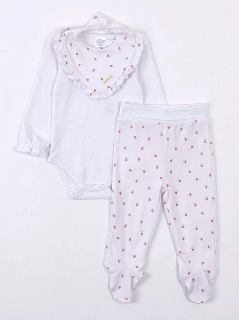 CONJUNTO NIÑA BABY HARVEST 3 PIEZAS GORRITO BODY Y PATITAS - 3